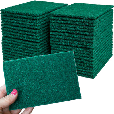 4 x 6 inches Medium Duty Green Scouring/Cleaning Scrub Pad for Kitchen, Bathroom, Restaurant, and Household Cleaning, Green