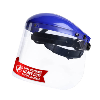 Reusable Face Shield Headgear with Ratchet Suspension, Blue