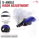 face shield headgear adjustment