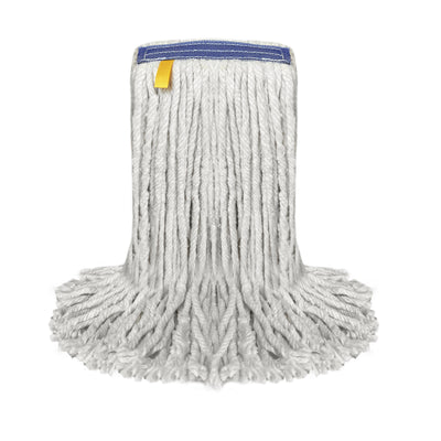 16 Oz Cotton Mop Head Replacement, Cut End Wet Mop Refill with 1.25" Universal Headband, Natural