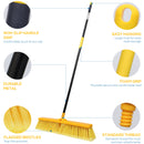 KLEEN HANDLER Push Broom with 61" Long Extendable Metal Handle with Threaded Plastic Screw for Deck Driveway Garage Yard Patio Warehouse Hard Floor Cleaning