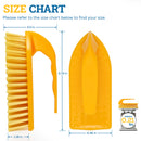 KLEEN HANDLER Iron Handle Scrub Brush for Household & Commercial Cleaning for Shower, Bathroom, Sink, Kitchen, Bathtub, Floor Scrubbing, 3 Pc - Yellow