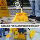 KLEEN HANDLER Angle Broom Head with Flagged Stiff Bristles for Indoor/Outdoor Floor Cleaning/Sweeping, 1 Pc - Yellow