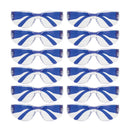 Crystal Clear Lens Color Temple Safety Glasses, Anti-scratch coating