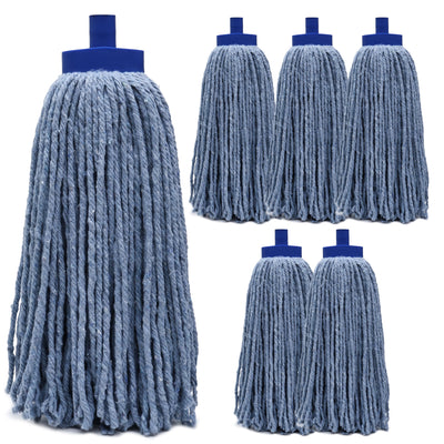 Kleen Handler Screw-on Wet Mop Replacement Head with Plastic Screw Head, Pack of 6