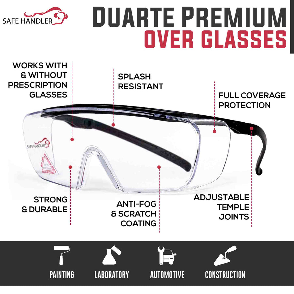 fit over glasses safety goggles Safe Handler Duarte Premium Over Glasses
