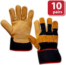 SAFE HANDLER Camel Leather Gloves Black/Brown - View 6