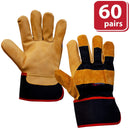 SAFE HANDLER Camel Leather Gloves Black/Brown - View 7