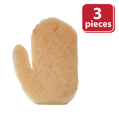 Kleen Mitt Polish Mitt Refill, Long-Pile Polyester For Buffering, OSFM (Pack of 3)