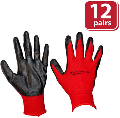 Abrasion Resistant Nitrile Mechanical Work Gloves (Pack-12) Bison Life
