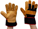 SAFE HANDLER Camel Leather Gloves Black/Brown - View 8