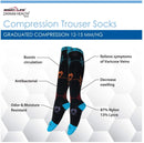 ZAYAAN HEALTH Heartbeat Compression Socks For Anti-Fatigue Pink/Black/Blue/White - View 2