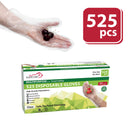 Disposable Food Handling Long Cuff Poly Gloves, 0.9g. 11.5" OSFM