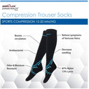 ZAYAAN HEALTH Sports Compression Socks For Anti-Fatigue Blue/Pink/Red - View 2