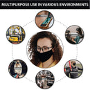 SAFE HANDLER Reusable 2 Ply Cotton Face Mask Black View 8