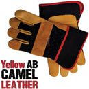 SAFE HANDLER Camel Leather Gloves Black/Brown - View 5