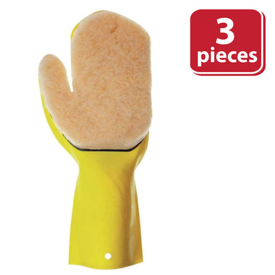 Kleen Mitt Polish, Long-Pile Polyester for Buffering, OSFM, Yellow (Pack of 3)