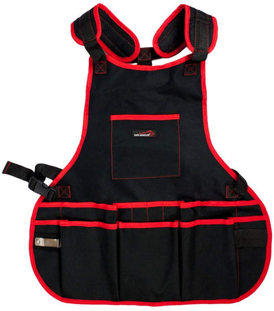 Professional 16 Pocket Tool Apron, Fully Adjustable Double Straps