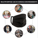 ZAYAAN HEALTH 3 Ply Reusable Pleated Face Mask Black - View 5
