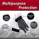 SAFE HANDLER Reinforced Gloves with Reinforced Double Palm Protection Black/White - View 3