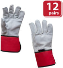 SAFE HANDLER Performance Leather Gloves Black/Red/Gray - View 6