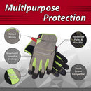 SAFE HANDLER High Visibility Tech Gloves Yellow/Black/Grey Large/X-Large
