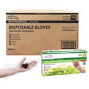 Disposable Food Handling Long Cuff Poly Gloves, 0.9g. 11.5" OSFM