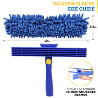 microfiber chenille sleeve size for window cleaning squeegee