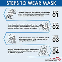 Travel Kit for Adult - Set of 6 Reusable Pleated/Center Seam Mask, Disposable-10 Face Shield, 50Pcs -3 Ply Face Mask & 50 Long Cuff Poly Gloves