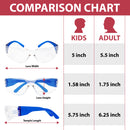 Kids Protective Safety Glasses | Z87.1 Impact Resistant Clear Lens, Color Temple, Child Size Color Variety (Pack of 24)