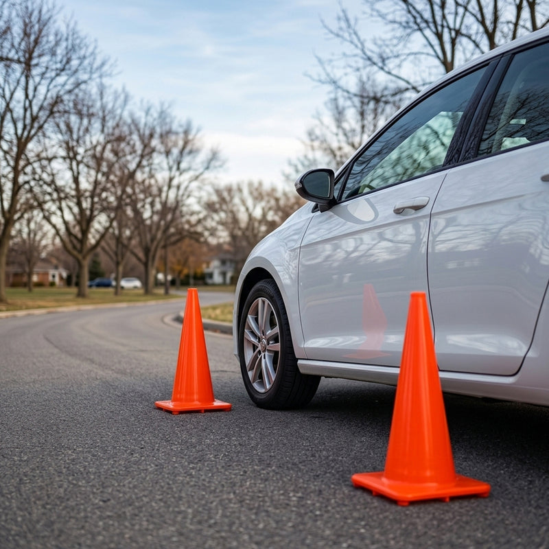 Bison Life 28" Orange PVC Traffic Safety Cone – High Visibility Construction & Road Safety Cone