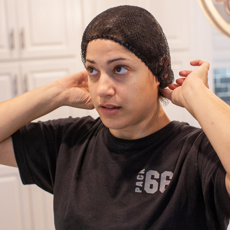 Bison Life Arya Net Elastic Edge Hair Nets – Black Invisible Nylon Mesh for Adults & Youth