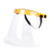 Clear Face Shield, Reusable Facial Protection, Yellow