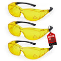 PrimeX Color Lens Black Temple Safety Glasses, Anti-Fog, ANSI Z87.1
