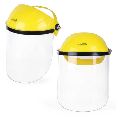 Hard Visor Reusable Face Shield, Single Crown Headgear