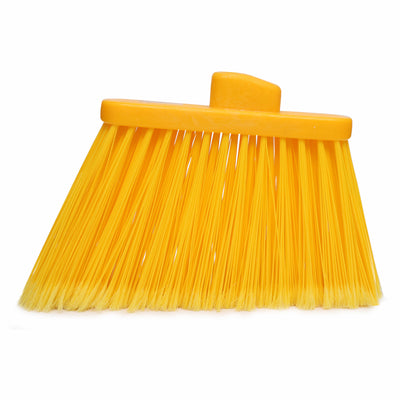 KLEEN HANDLER Angle Broom Head with Flagged Stiff Bristles for Indoor/Outdoor Floor Cleaning/Sweeping, 1 Pc - Yellow