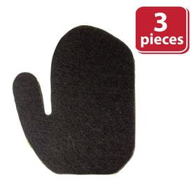 Bison Life Kleen Mitt Refill Pack of 3 – Heavy Grade Scouring Pad, OSFM, Black, Left Hand