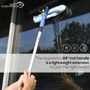 Glass Clean 24 in. Fixed Handle, Standard Screw In and Snap-In Attachments, Use with Window Squeegee