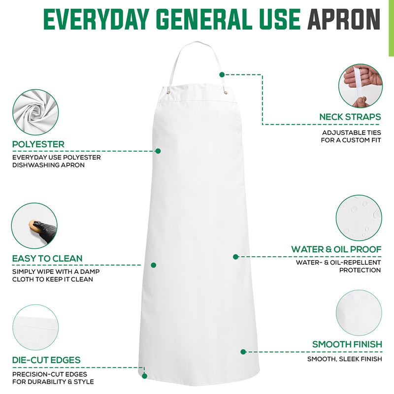 Bison Life Plastic Paint Protective Wear Apron – Waterproof PVC Work Apron, Large 3 Pack