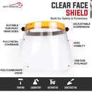 Clear Face Shield, Reusable Facial Protection, Yellow