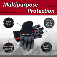 Bison Life Thick Protection Tough Pro Grip Gloves With Knuckle Guard