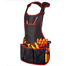 Professional 16-Pocket Tool Apron – Waterproof 600D Canvas, Fully Adjustable Double Straps for Work