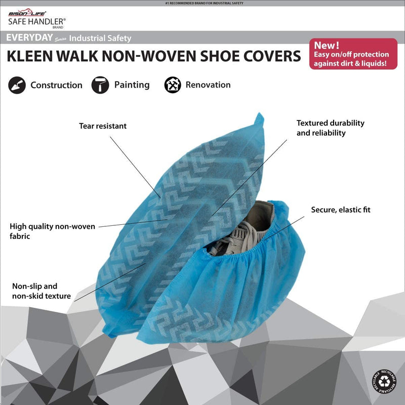SAFE HANDLER Kleen Walk Non-Woven Disposable Boot & Shoe Covers Blue - View 2