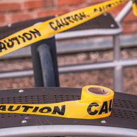 Bison Life 3" x 300' Caution Tape Roll – Yellow & Black 2 Mil Construction Barricade Tape