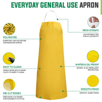 Bison Life PVC Waterproof Apron – Adjustable, Bacteria-Resistant, Splash-Proof