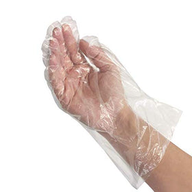 Disposable Food Handling Long Cuff Poly Gloves for Food Safety, Kitchen Prep & Cooking