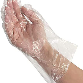 Disposable Food Handling Long Cuff Poly Gloves for Food Safety, Kitchen Prep & Cooking