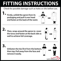 Bison Life CPE Disposable Plastic Apron with Sleeves & Thumb Loops – Industrial Use