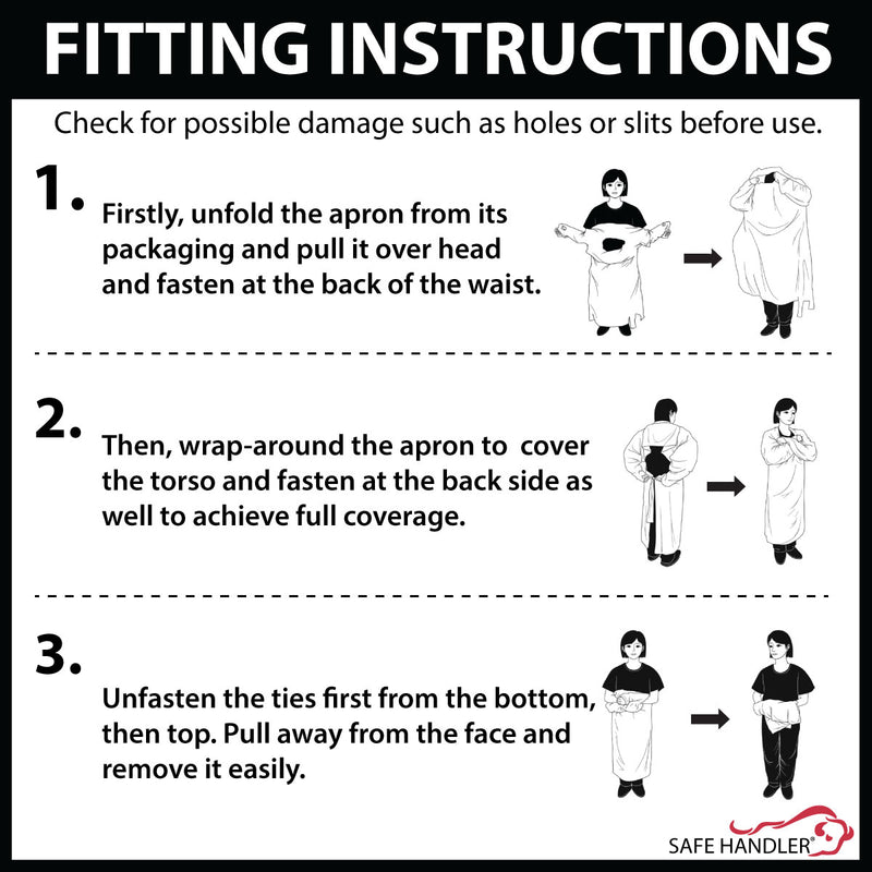 Bison Life CPE Disposable Plastic Apron with Sleeves & Thumb Loops – Industrial Use