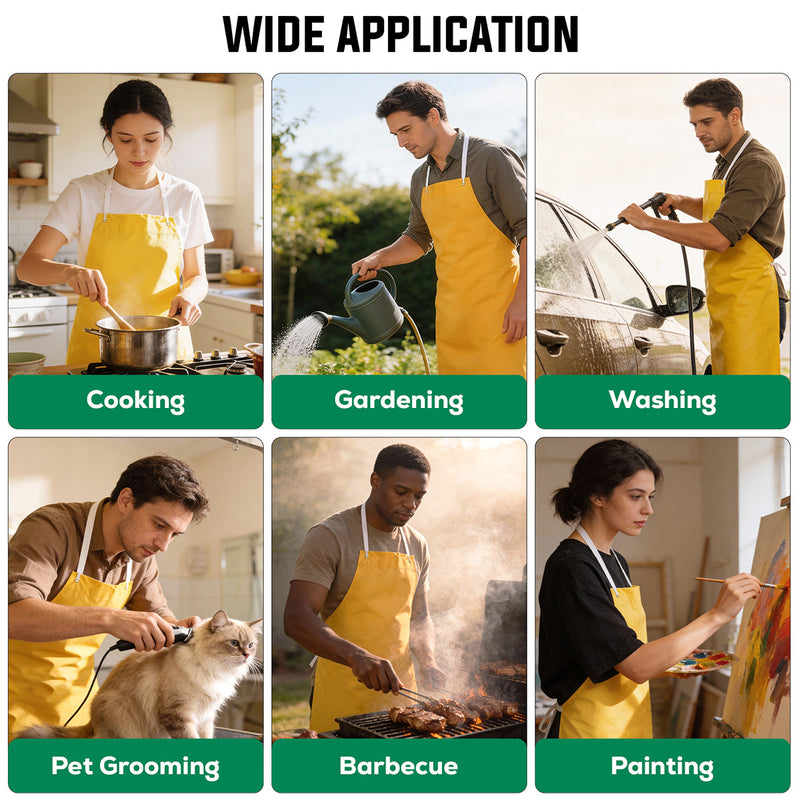 Bison Life Plastic Paint Protective Wear Apron – Waterproof PVC Work Apron, Large 3 Pack